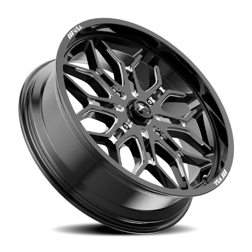 MSA Sniper M47 GB-M 22x7 +10 4x156mm 115.1mm Gloss Black Milled