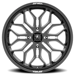 MSA Sniper M47 GB-M 24x7 +10 4x156mm 115.1mm Gloss Black Milled