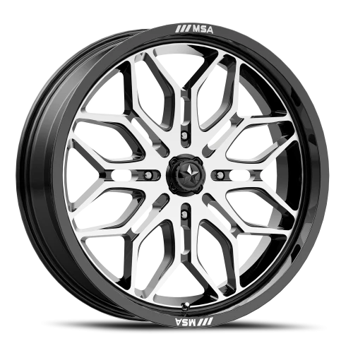 MSA Sniper M47 GBM 20x7 +10 4x110mm 86mm Gloss Black Machined