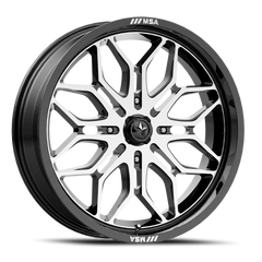 MSA Sniper M47 GBM 22x7 +10 4x156mm 115.1mm Gloss Black Machined
