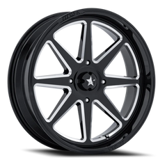 MSA Spark UTV M54 BE 14x7 -47 4x137mm 96mm Gloss Black Milled