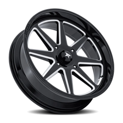 MSA Spark UTV M54 BE 14x7 +10 4x156mm 115.1mm Gloss Black Milled