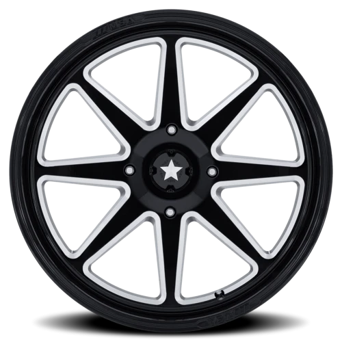 MSA Spark UTV M54 BE 22x7 +0 4x156mm 115.1mm Gloss Black Milled