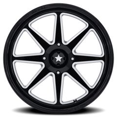 MSA Spark UTV M54 BE 15x7 +10 4x156mm 115.1mm Gloss Black Milled