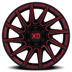XD Series Specter XD867 GBR 20x10 -18 6x135mm 87.1mm Gloss Black Red Tint
