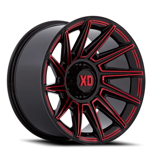 XD Series Specter XD867 GBR 20x10 -18 8x180mm 124.2mm Gloss Black Red Tint