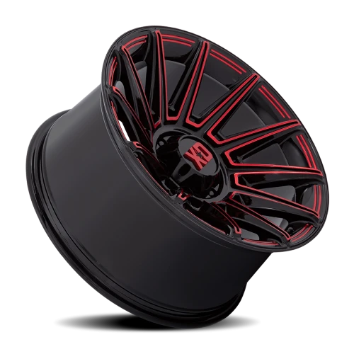 XD Series Specter XD867 GBR 20x10 -18 8x165.1mm 125.1mm Gloss Black Red Tint