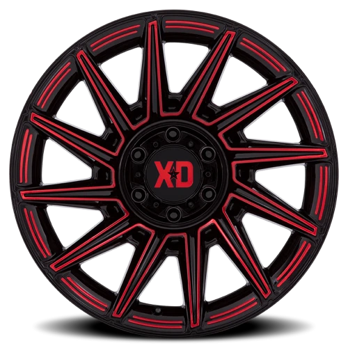 XD Series Specter XD867 GBR 20x10 -18 8x170mm 125.1mm Gloss Black Red Tint
