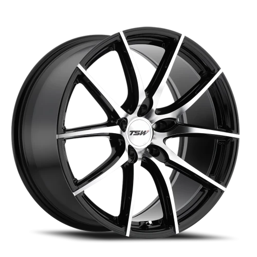 TSW Sprint SL 20x8.5 +30 5x114.3mm 76.1mm Gloss Black Mirror Cut Face