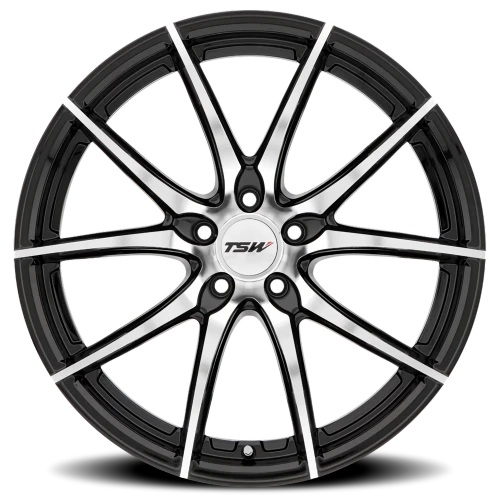 TSW Sprint SL 20x8.5 +40 5x108mm 72.1mm Gloss Black Mirror Cut Face