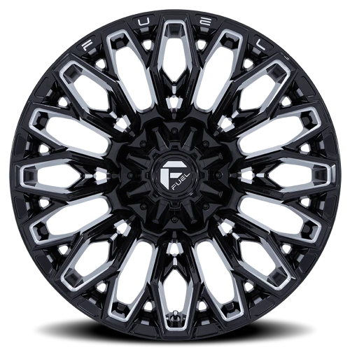 Fuel Strike FC865 BE 22x10 -18 8x180mm 124.2mm Gloss Black Milled
