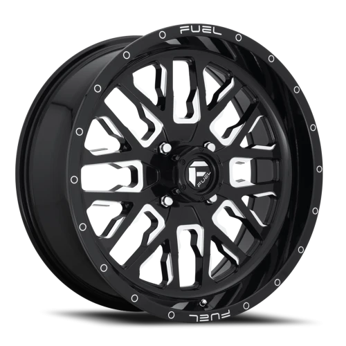 Fuel Stroke UTV D611 22x7 +13 4x156mm 110.2mm Gloss Black Milled