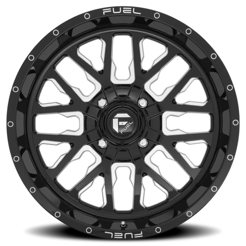 Fuel Stroke UTV D611 18x7 +13 4x156mm 132mm Gloss Black Milled