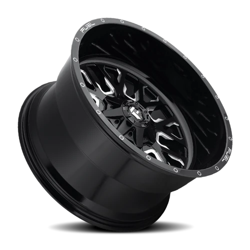 Fuel Stroke D611 18x9 +1 8x165.1mm 125.2mm Gloss Black Milled