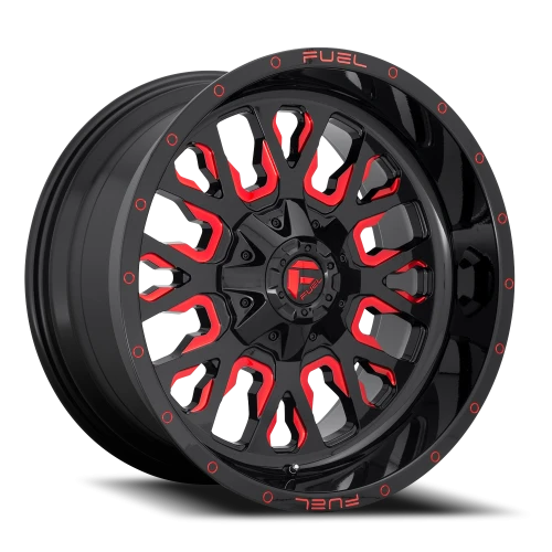 Fuel Stroke D612 22x10 +10 6x135mm 106.3mm Gloss Red Milled