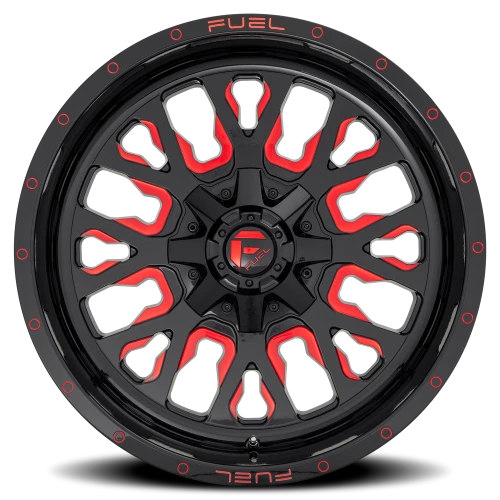 Fuel Stroke D612 20x10 -18 8x165.1mm 125.2mm Gloss Red Milled