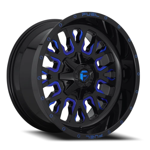 Fuel Stroke D645 20x10 -18 5x139.7mm 110.3mm Gloss Blue Milled