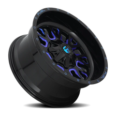 Fuel Stroke D645 20x10 -18 5x139.7mm 110.3mm Gloss Blue Milled