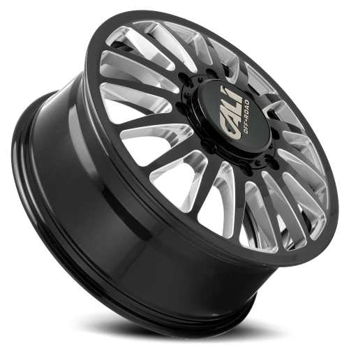 Cali Offroad Summit Dually 9110D BM 20x8.25 +115 8x165.1mm 121.3mm Gloss Black Milled Spokes