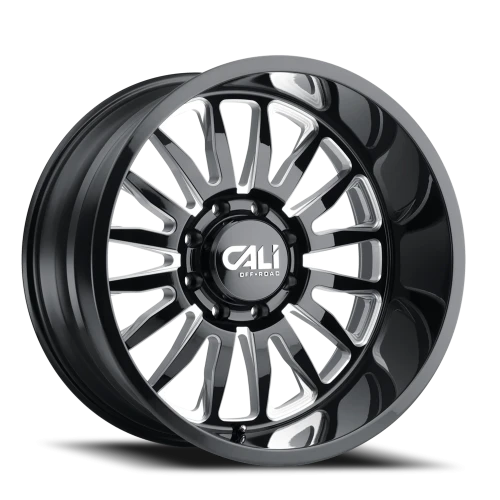 Cali Offroad Summit 9110 GB-M 24x14 -76 8x170mm 125.2mm Gloss Black Milled Spokes