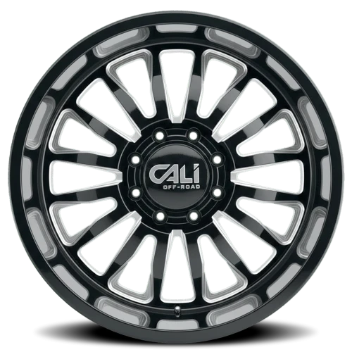 Cali Offroad Summit 9110 GB-M 20x10 -25 8x180mm 124.1mm Gloss Black Milled Spokes