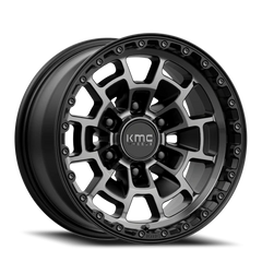 KMC Summit KM718 GY 17x8.5 +18 6x135mm 87.1mm Satin Black Gray Tint