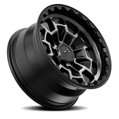 KMC Summit KM718 GY 17x8.5 +0 6x139.7mm 106.1mm Satin Black Gray Tint