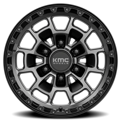 KMC Summit KM718 GY 17x8.5 +0 6x139.7mm 106.1mm Satin Black Gray Tint