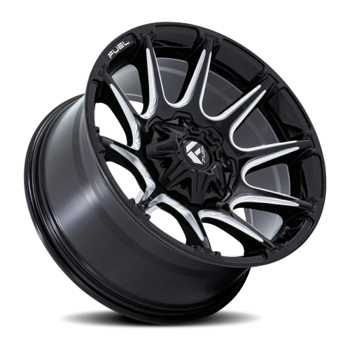 Fuel Super C FC880 BE 20x10 -18 8x165.1mm 125.1mm Gloss Black Milled