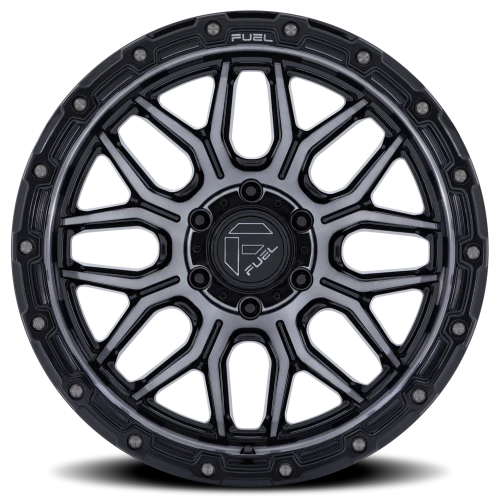 Fuel Surge FC881 BT 20x9 +1 6x139.7mm 106.1mm Gloss Black Machined Gray Tint