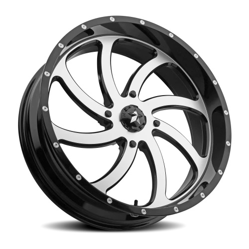 MSA Switch M36 GBM 18x7 +0 4x156mm 132mm Gloss Black Machined Face