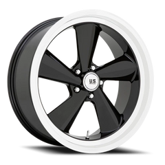 US Mags TS U136 22x9 +15 5x127mm 78.1mm Gloss Black Diamond Cut Lip