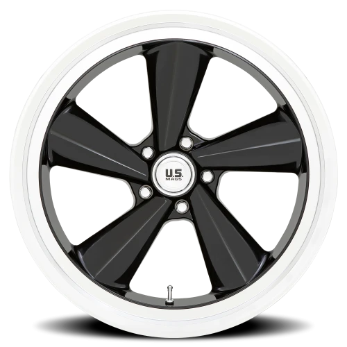 US Mags TS U136 22x10.5 +0 5x127mm 78.1mm Gloss Black Diamond Cut Lip