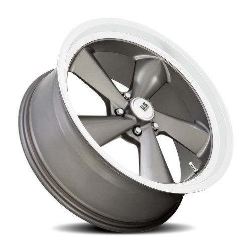 US Mags TS U137 22x10.5 +0 5x120.65mm 72.56mm Anthracite Diamond Cut Lip