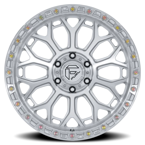 Fuel Talon FC901SD 17x8.5 +25 6x139.7mm 106.1mm Gloss Silver Machined Face