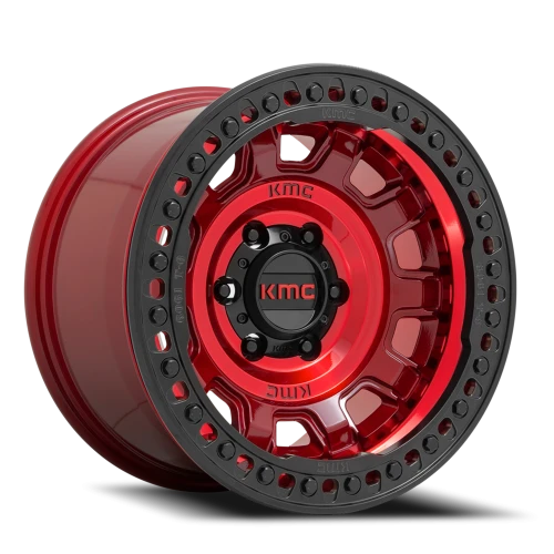KMC Tank Beadlock KM236 RD 17x9 -15 5x127mm 71.5mm Candy Red