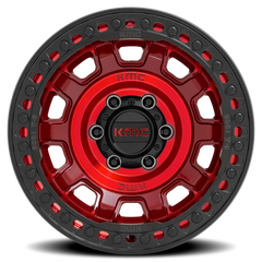 KMC Tank Beadlock KM236 RD 17x9 -15 5x127mm 71.5mm Candy Red