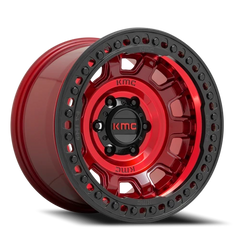 KMC Tank Beadlock KM236 RD 17x9 -15 6x139.7mm 108mm Candy Red