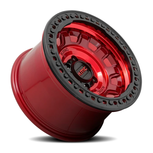 KMC Tank Beadlock KM236 RD 17x9 -38 6x139.7mm 108mm Candy Red