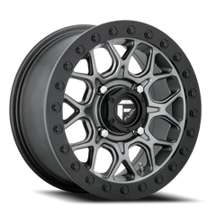 Fuel Tech Beadlock UTV D919 15x10 +0 4x156mm 132mm Matte Gunmetal Black Bead Ring