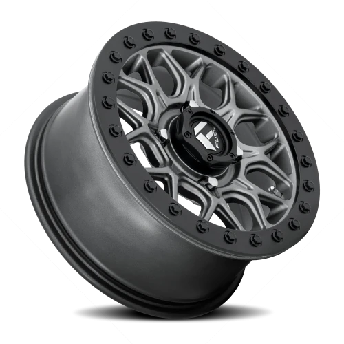 Fuel Tech Beadlock UTV D919 15x10 +0 4x137mm 110.1mm Matte Gunmetal Black Bead Ring