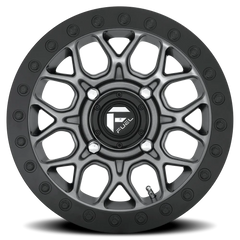 Fuel Tech Beadlock UTV D919 15x10 +0 4x137mm 110.1mm Matte Gunmetal Black Bead Ring