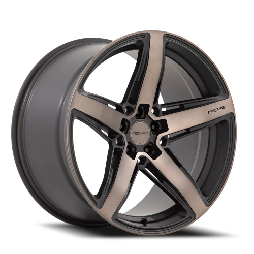 Niche Teramo M271 20x11 +50 5x114.3mm 70.7mm Matte Black Double Dark Tint