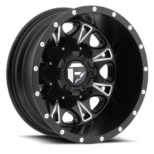 Fuel Throttle Dually D513 17x6.5 -129 8x165.1mm 125.1mm Black Milled