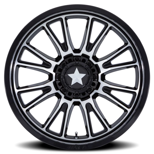 MSA Thunderlips M51 GBM 15x7 +10 4x137mm 110.1mm Gloss Black Machined