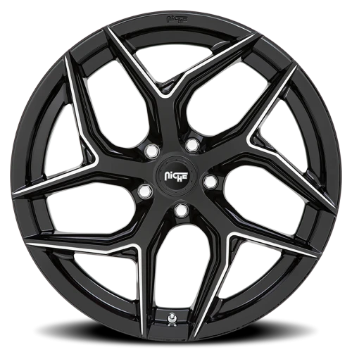 Niche Torsion M266 20x9 +35 5x114.3mm 72.56mm Gloss Black Milled
