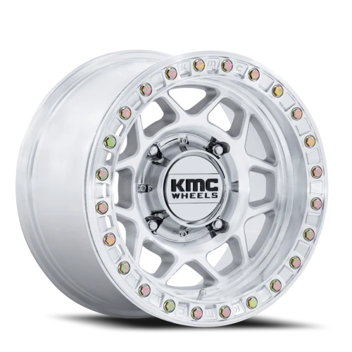 KMC Torx Beadlock UTV KS241DX 15x8 +0 4x156mm 115.1mm Machined Silver