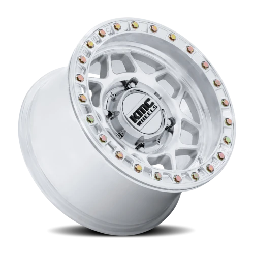 KMC Torx Beadlock UTV KS241DX 15x8 +0 4x137mm 96mm Machined Silver