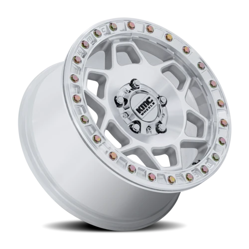 KMC Torx Beadlock UTV KS241DX 15x7 +38 5x114.3mm 72.56mm Machined Silver