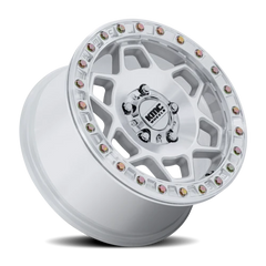 KMC Torx Beadlock UTV KS241DX 15x8 +0 5x114.3mm 72.56mm Machined Silver